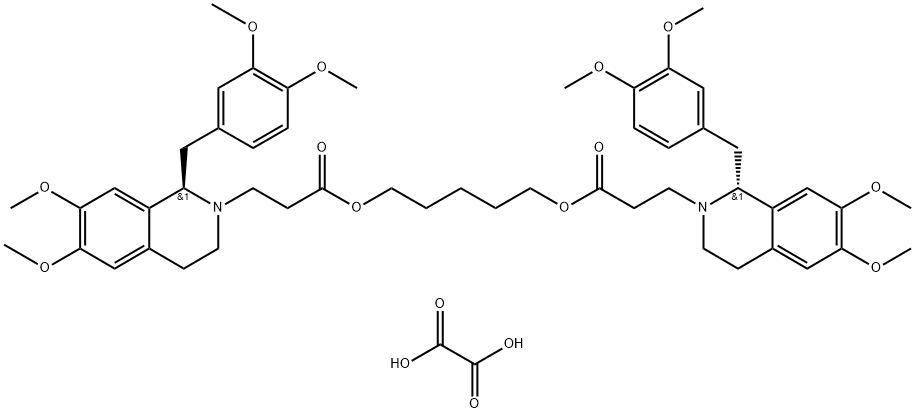 (1R,1'R)-2,2'-(3,11-ジオキソ-4,10-ジオキサトリデカメチレン)-ビス-(1,2,3,4-テトラヒドロ-6,7-ジメトキシ-1-ベラトリイソキンドリン) -二シュウ酸塩
