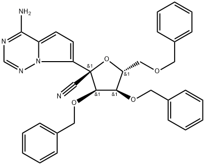 (2R,3R,4R,5R)-2-(4-アミノピロロ[2,1-f][1,2,4]トリアジン-7-イル)-3,4-ビス(ベンジルオキシ)-5-((ベンジルオキシ)メチル)テトラヒドロフラン-2-カルボニトリル