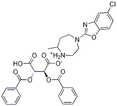 (R)-4-(5-クロロベンゾ[d]オキサゾール-2-イル)-7-メチル-1,4-ジアゼパン-1-iuM (2S,3S)-2,3-ビス(ベンゾイルオキシ)-3-カルボキシプロパン酸