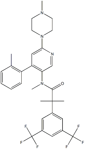 2-[3,5-ビス(トリフルオロメチル)フェニル]-N,2-ジメチル-N-[4-(2-メチルフェニル)-6-(4-メチルピペラジン-1-イル)ピリジン-3-イル]プロパンアミド