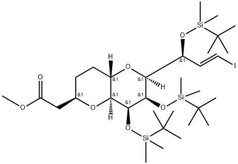 メチル 2-((2R,4aS,6S,7R,8S,8aS)-7,8-ビス((tert-ブチルジメチルシリル)オキシ)-6-((S,E)-1-((tert-ブチルジメチルシリル)オキシ)-3-ヨードアリル)オクタヒドロピラノ[3,2-b]ピラン-2-イル)アセテート