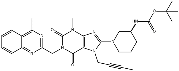 tert-ブチル((3s)-1-(7-(ブト-2-イン-1-イル)-3-メチル-1-((4-メチルキナゾリン-2-イル)メチル)-2,6-ジオキソ- 2,3,4,5,6,7-ヘキサヒドロ-1h-プリン-8-イル)ピペリジン-3-イル)カルバメート